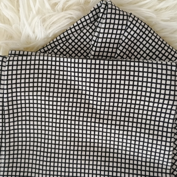 Dalia Pull On Trousers Cropped Mid Rise Stretch Pants Women's Size 10 Checkered - Picture 5 of 11